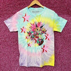 Rap Tees Rico Nasty Time Flies Animated Souncloud Rap Tie Dye size Small